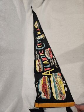 Atlantic City Vintage Souvenir Banner  Pennet Flag New Jersey NJ